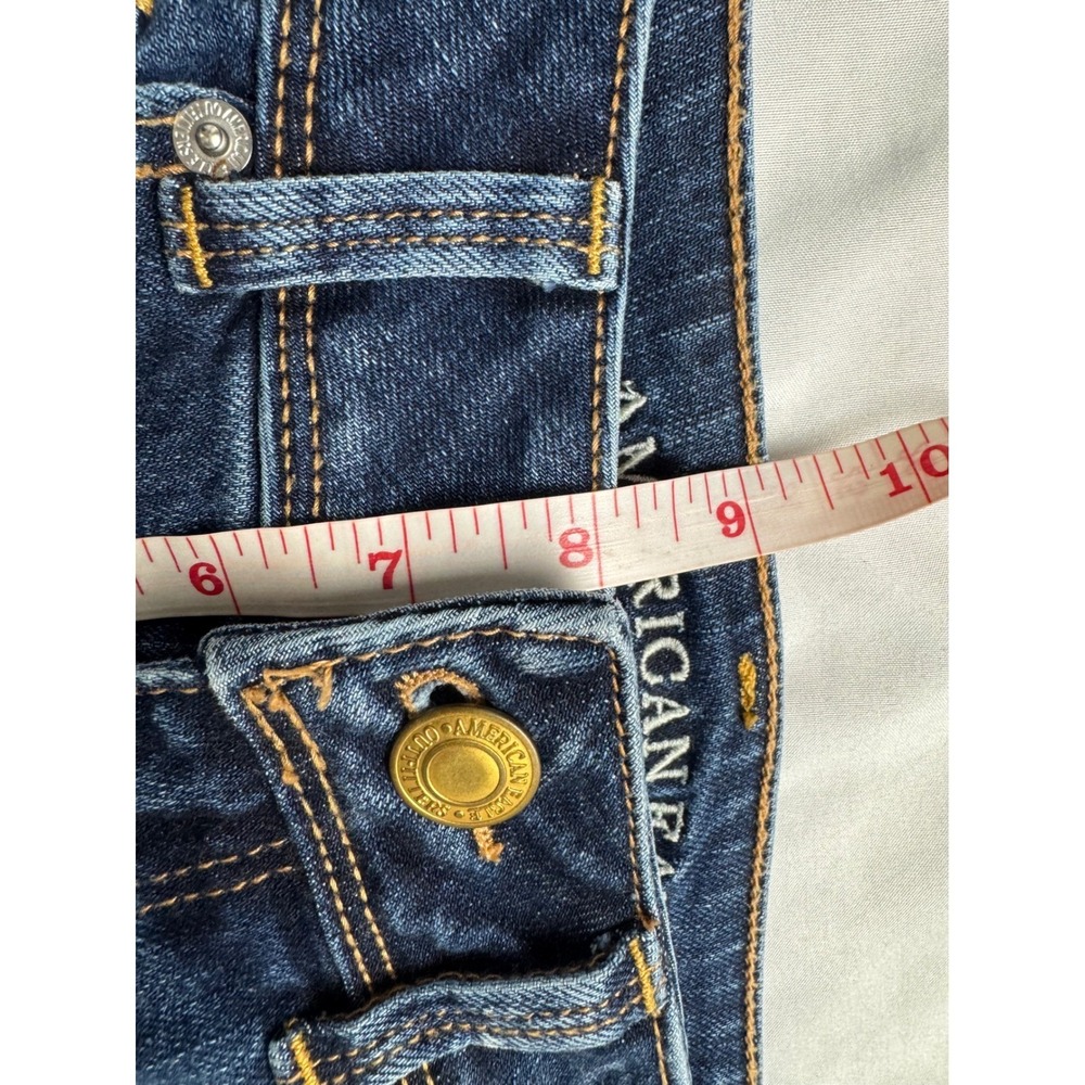 American Eagle Kick Boot Jeans Womens 6 Dark Wash Flap Pocket Bootcut Denim - Picture 11 of 16